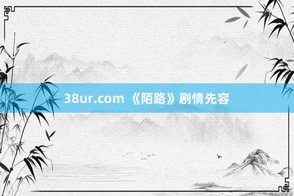 38ur.com 《陌路》剧情先容