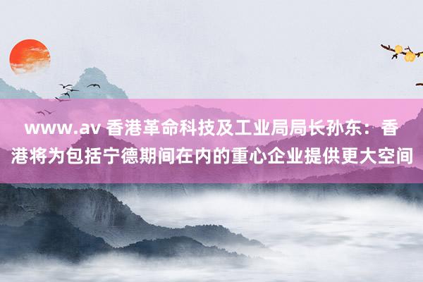 www.av 香港革命科技及工业局局长孙东：香港将为包括宁德期间在内的重心企业提供更大空间
