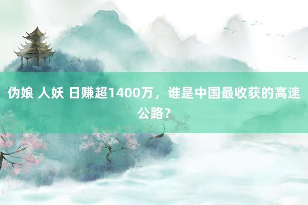 伪娘 人妖 日赚超1400万，谁是中国最收获的高速公路？