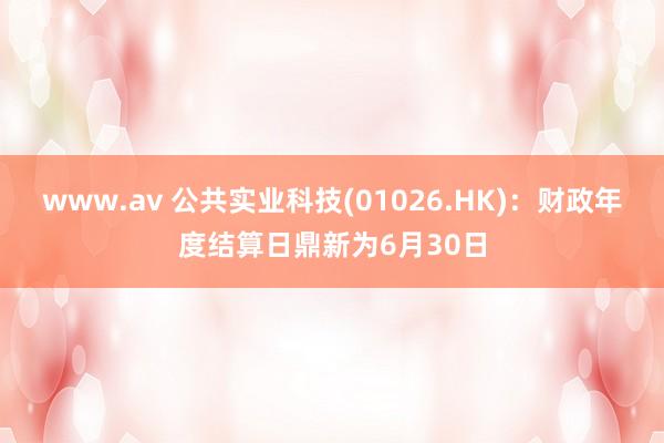 www.av 公共实业科技(01026.HK)：财政年度结算日鼎新为6月30日